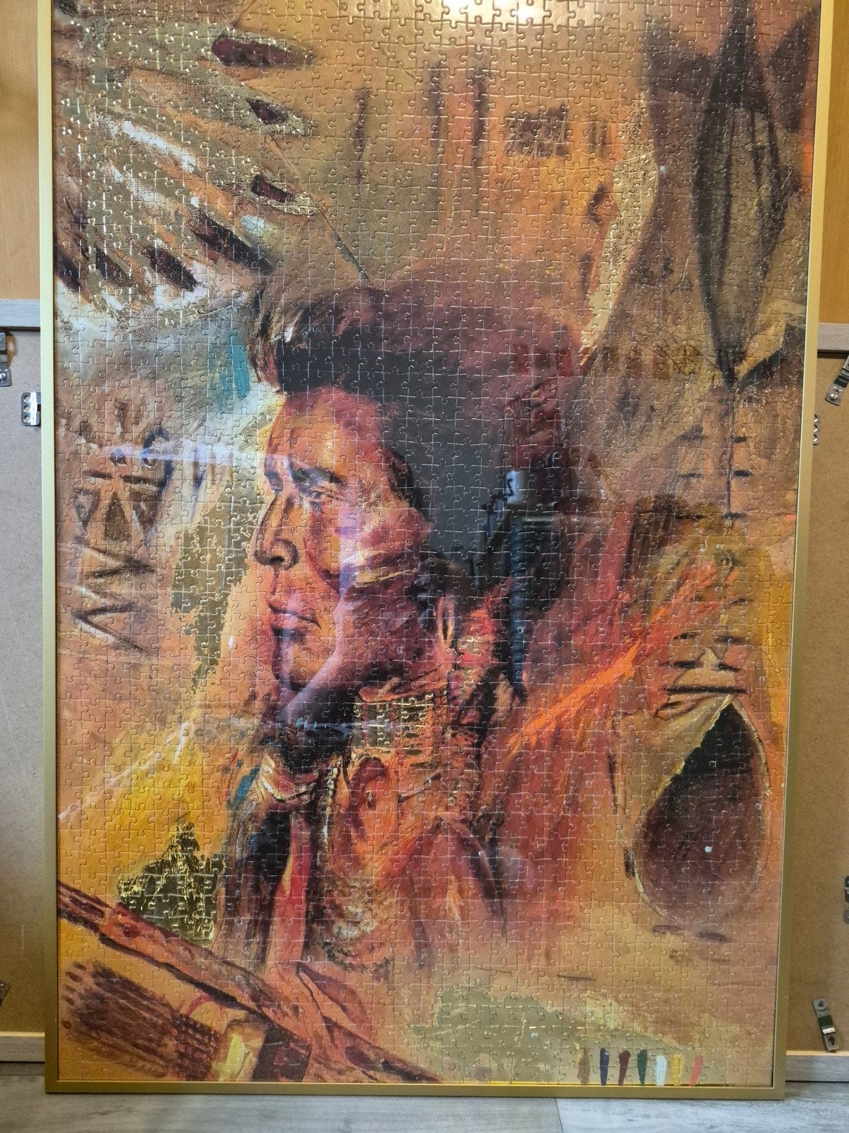 2 gemaakte puzzels ingekaderd Indianen, Enlèvement
