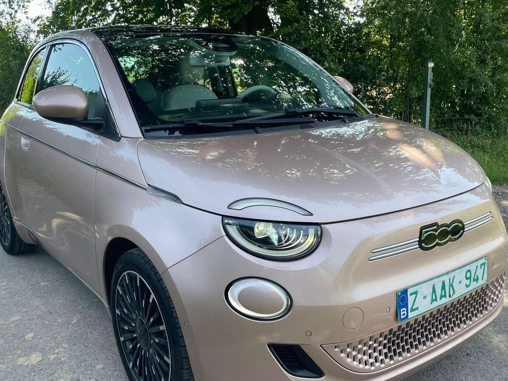 Fiat 500E 42 kWh La Prima 4 voitures 2 rose gold et 1 noir C, Autos, Cuir, Achat, 87 kW, Cabriolet