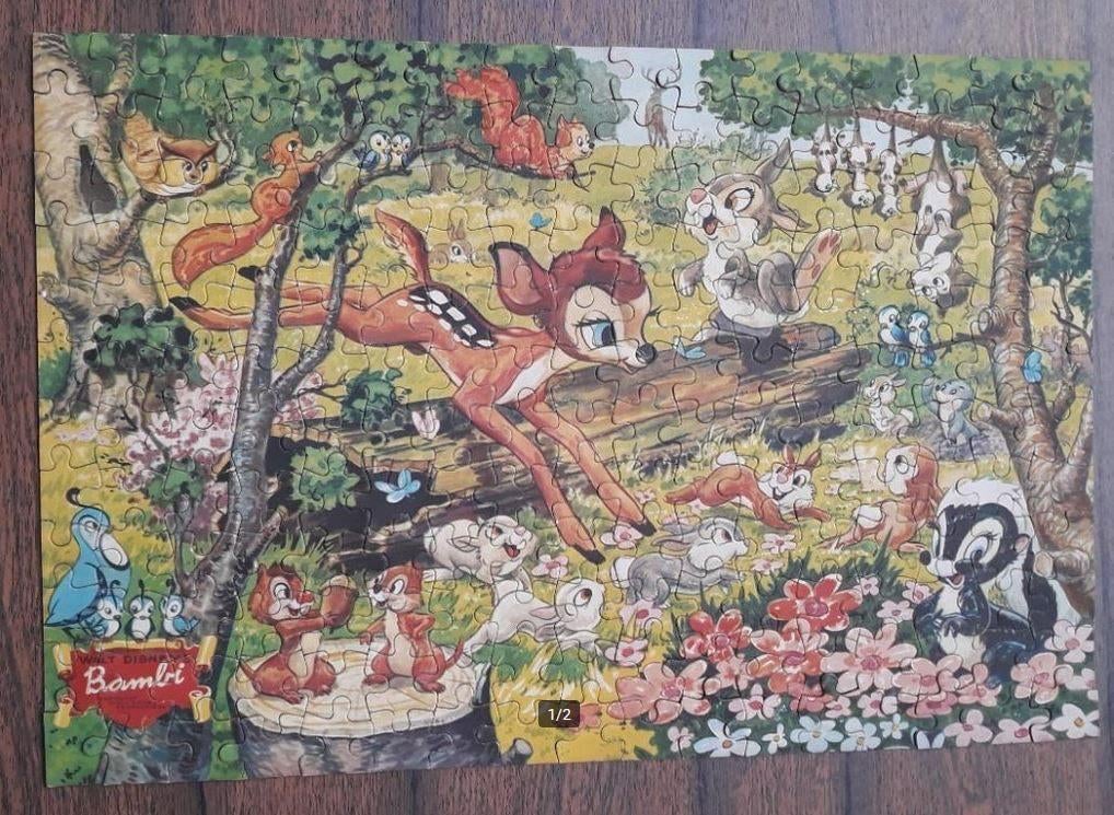 Puzzle Disneyland Bambi (années 1950) 200 pièces, Enlèvement, Bambi ou Dumbo
