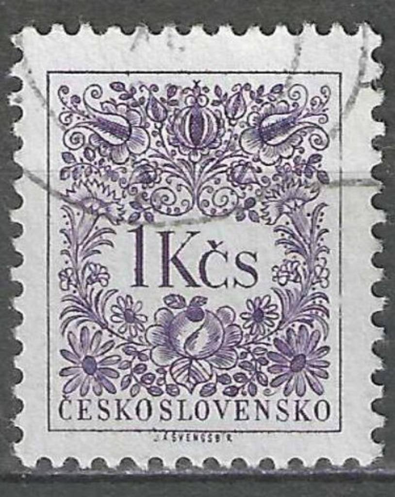 Tchécoslovaquie 1954 - Yvert 85TX - Timbre fiscal de ty (ST), Timbres & Monnaies, Timbres | Europe | Autre, Affranchi, Envoi
