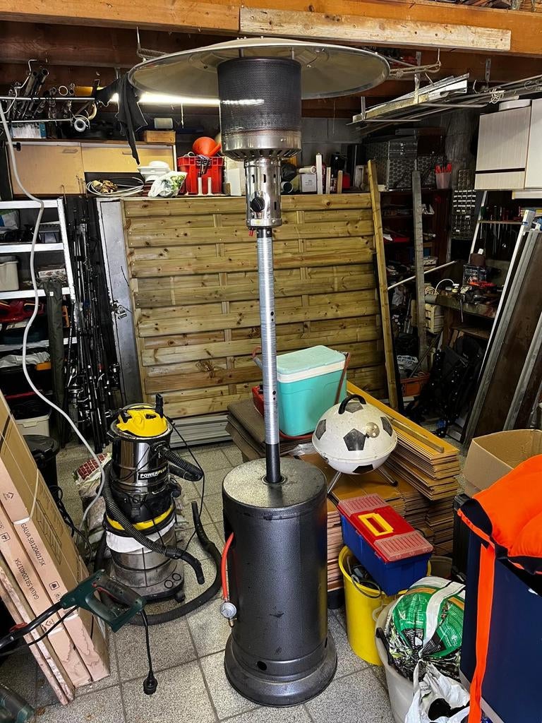Terrasverwarmer (incl. propaangas), Tuin en Terras, Terrasverwarmers, Ophalen, Gebruikt, Gas, Vloer