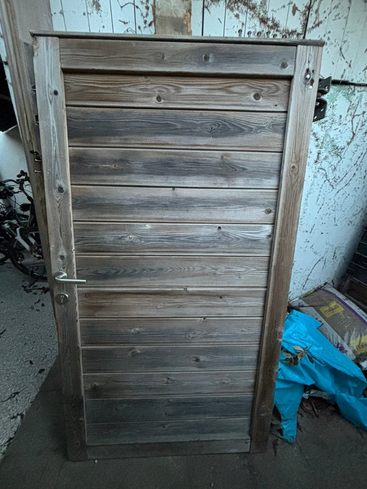 Houten poort, Tuin en Terras, Ophalen, Gebruikt, 100 tot 150 cm, Draaipoort