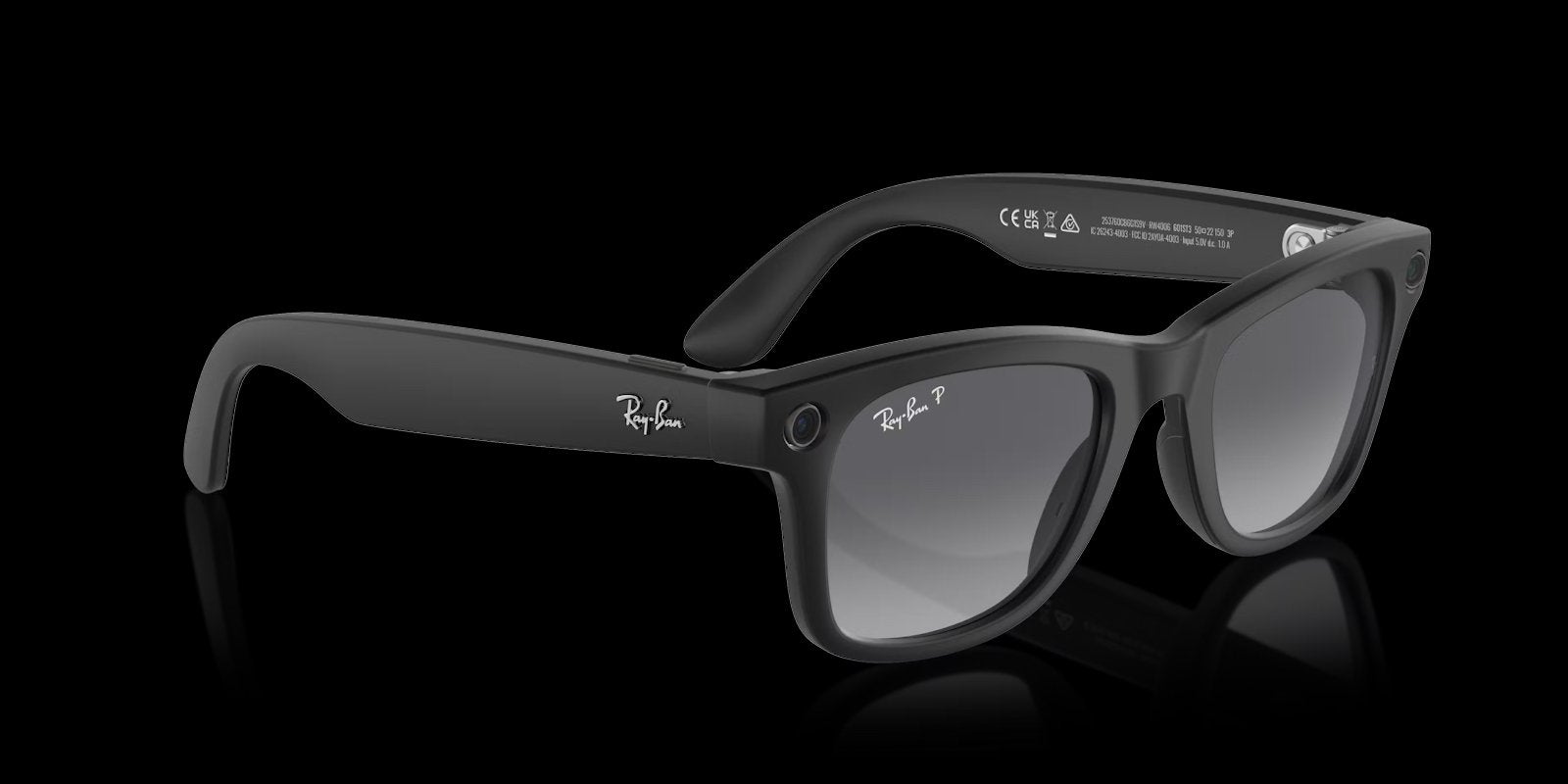 Ray-Ban Meta Wayfarer Gen 1 zwart mat gepolariseerd (nieuw), Handtassen en Accessoires, Zonnebrillen en Brillen | Heren, Nieuw