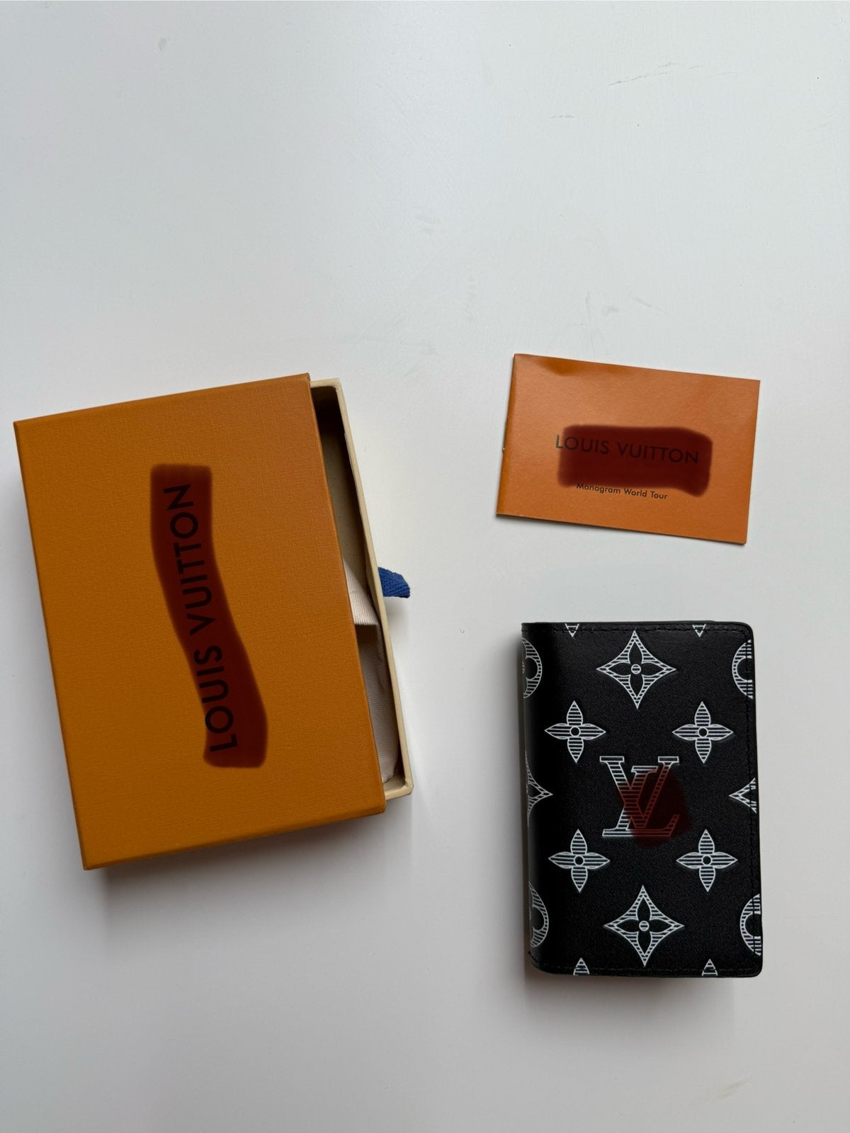 Pocket Organizer Cardholder Wallet Black and White Monogram, Overige merken, Overige kleuren, Nieuw, Ophalen of Verzenden
