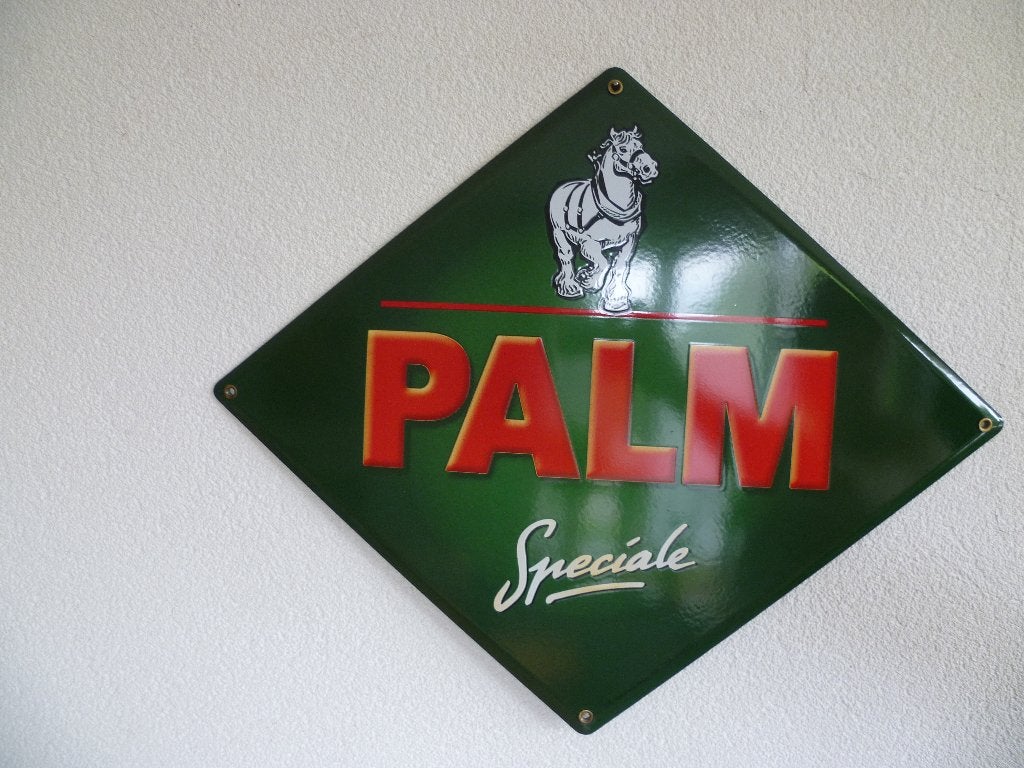 EMAILLE RECLAMEBORD"PALM SPECIALE"EB UIT 2003, Enlèvement ou Envoi, Comme neuf, Panneau publicitaire