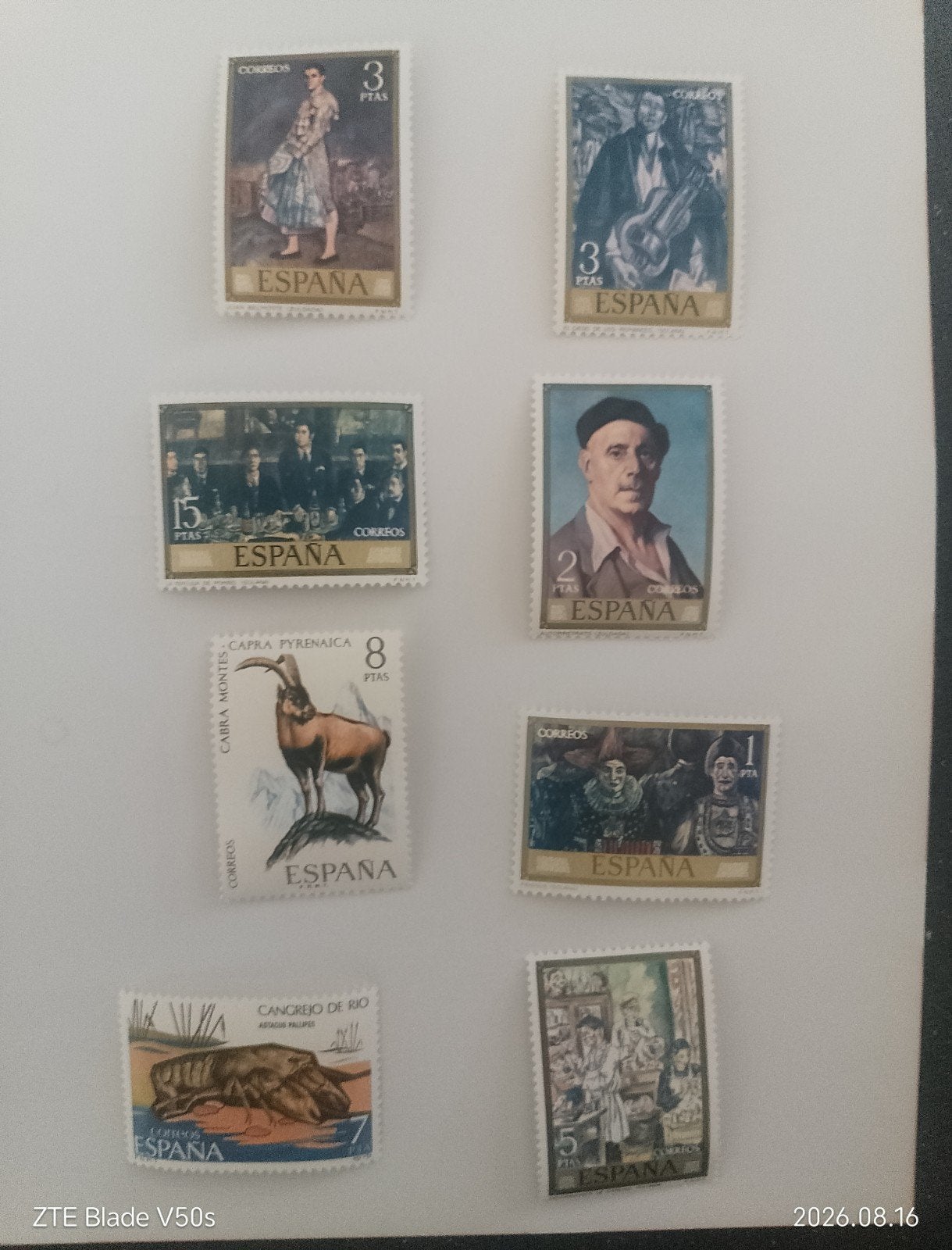 8 Postzegels history, Ophalen of Verzenden