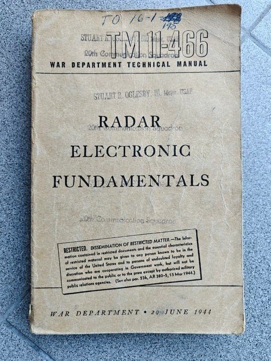radar electronic fundamentals war department 2e wereldoorlog, Boeken, United States government printing office, Ophalen of Verzenden