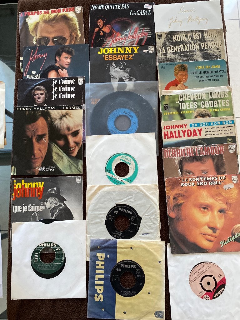 Johnny Hallyday  - lot de 20 vinyles, CD & DVD, Enlèvement, Utilisé, Pop rock