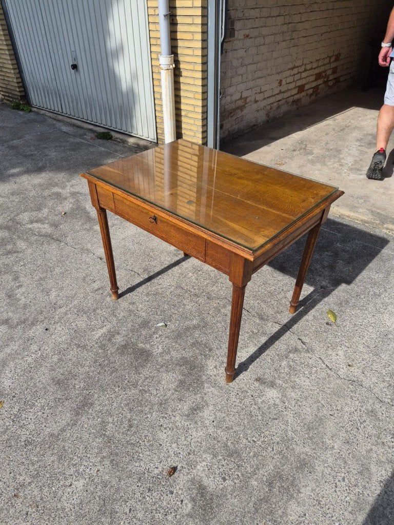 bureau en chêne, 90 cm, Vintage, Comme neuf, Enlèvement