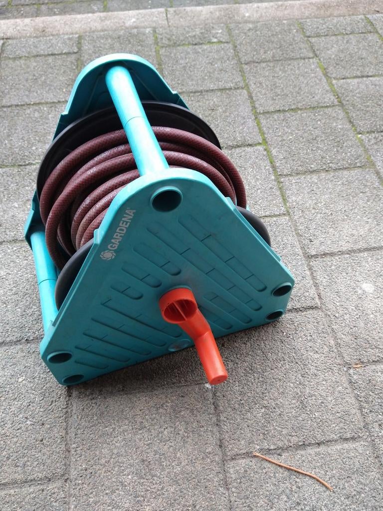 Haspel met tuinslang 15m, Tuin en Terras, Ophalen, Tuinslang