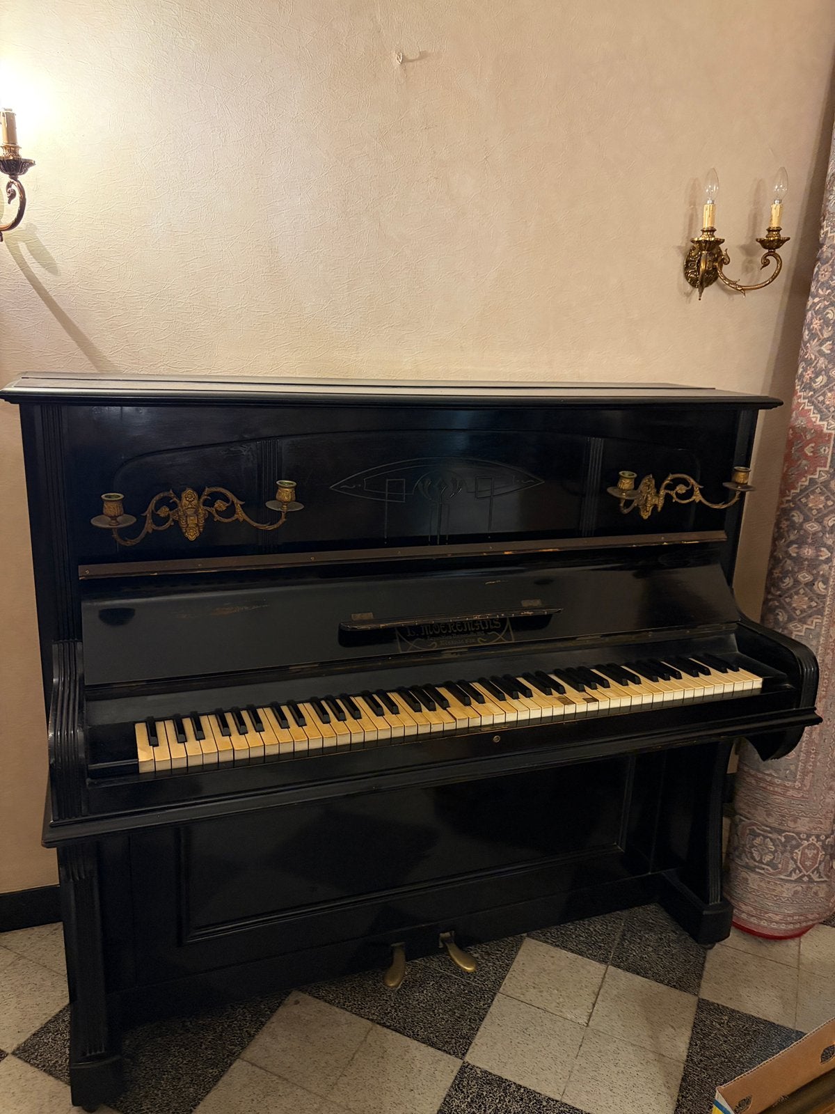 Oude piano, Ophalen, Gebruikt, Zwart, Piano