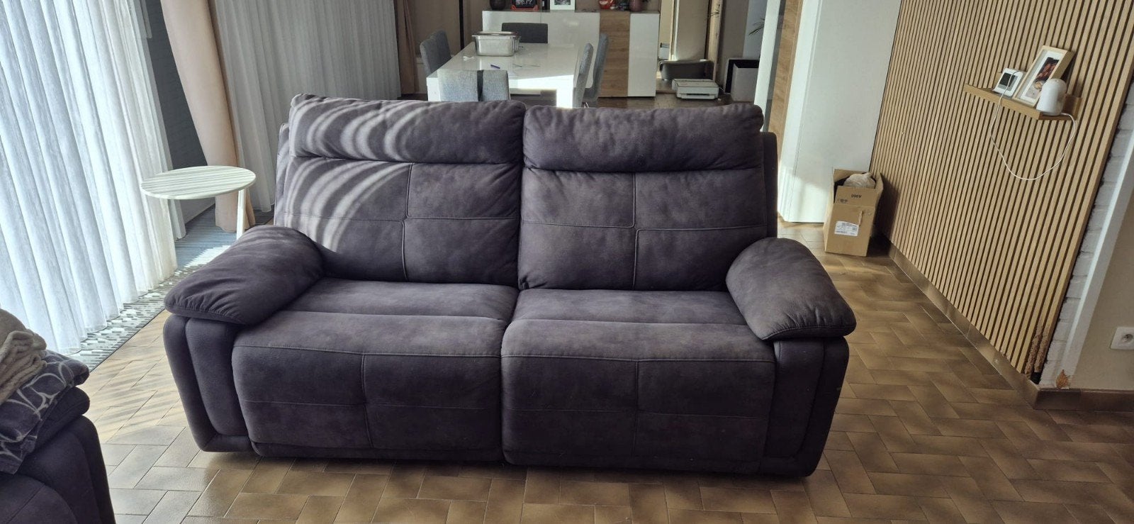 grijze elektrische fauteuil voor 5 personen!, Ophalen, Gebruikt