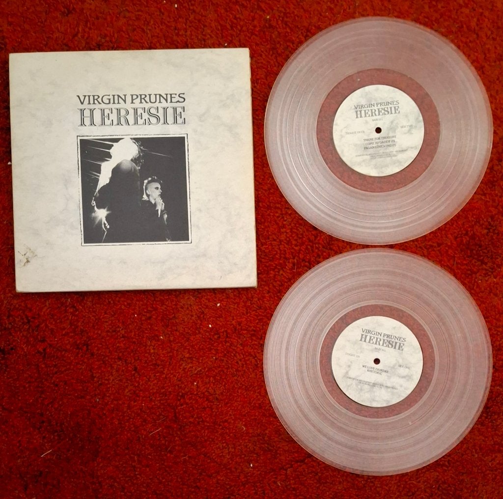 Virgin Prunes — Heresie | 210″ helder dubbel vinyl 10″ PUNK, Cd's en Dvd's, Vinyl | Overige Vinyl, Colored vinyl, Ophalen of Verzenden