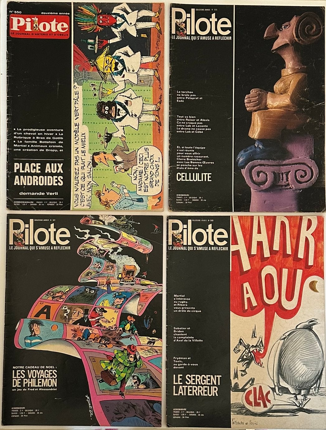 PILOTE hebdomadaire Tardi, Gir, Bilal, Uderzo, Morris, Greg, Collections, Personnages de BD, Envoi, Autres personnages, Utilisé
