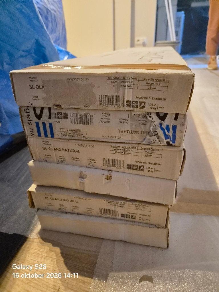 Keramische Parkettegel - Lot van 6 pakken - 8,28m² (nieuw), Ophalen, 60 cm of meer, Keramiek, Nieuw