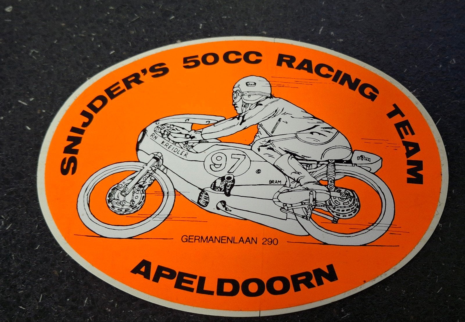 Autocollant moto cross Kreidler 50 cc Snijders Apeldoorn NL, Enlèvement ou Envoi, Comme neuf, Voiture ou Moto