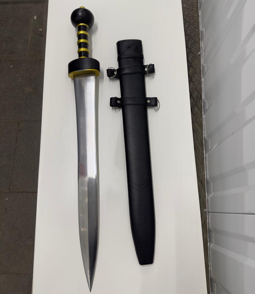 Glaive Romain - Pommeau bois - Fourreau cuir - 71cm, Enlèvement ou Envoi, Neuf, Autres types