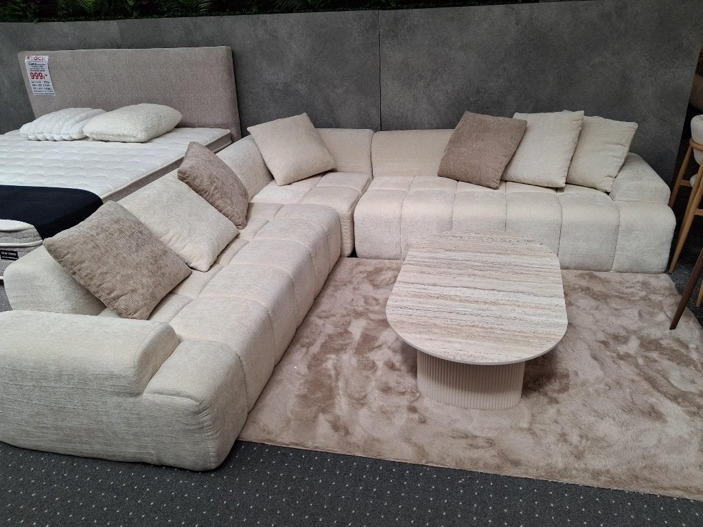 NIEUW Beige Hoeksalon Promo 280 op 280cm +Gratis Levering, Huis en Inrichting, 250 tot 300 cm, Hoekbank, Nieuw, Ophalen of Verzenden
