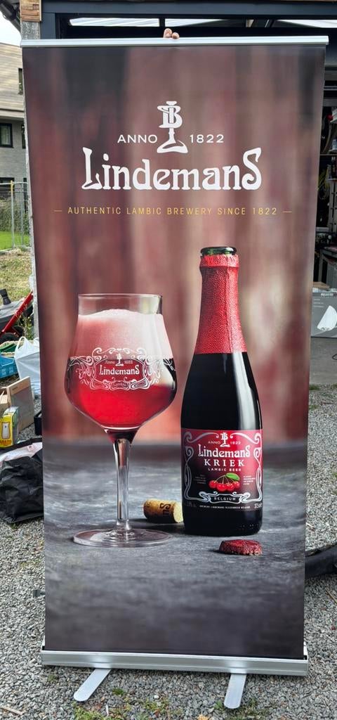 Lindemans banner (brouwerij Lindemans), Verzamelen, Ophalen, Zo goed als nieuw, Overige typen, Overige merken