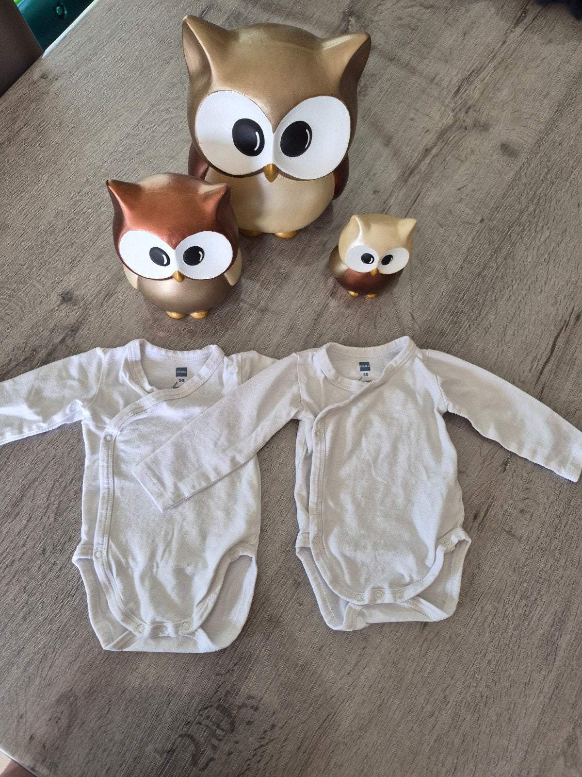 2x overslagromper/body Hema maat 50, Kinderen en Baby's, Babykleding | Maat 50, Ophalen of Verzenden