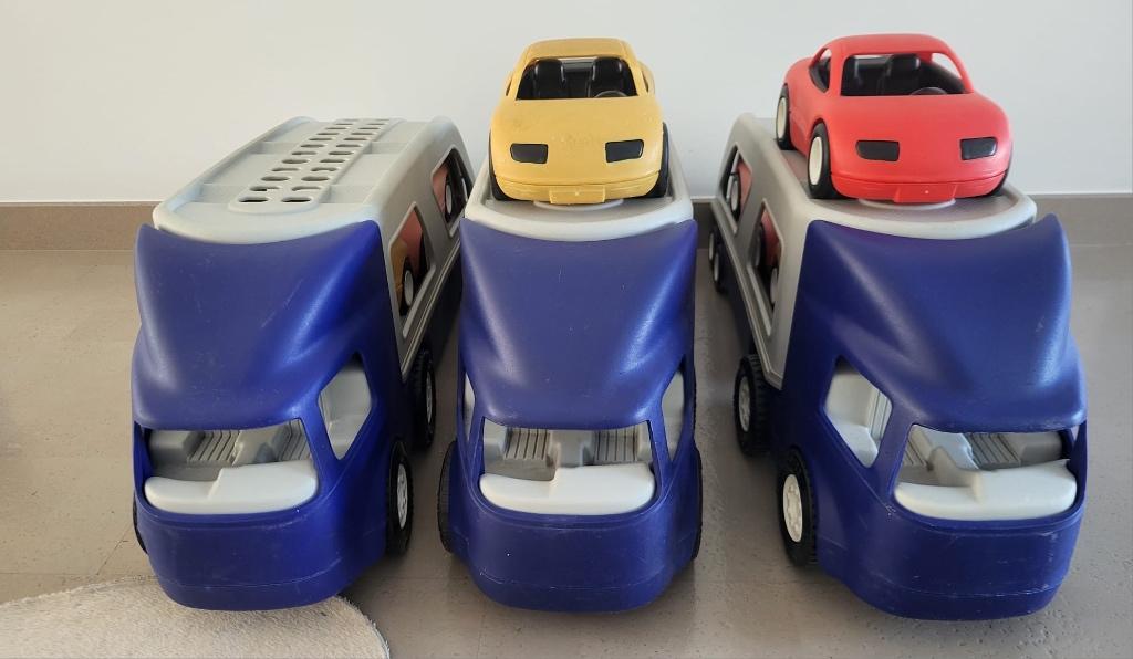 3 camions van Little Tikes met auto’s, Ophalen, Gebruikt