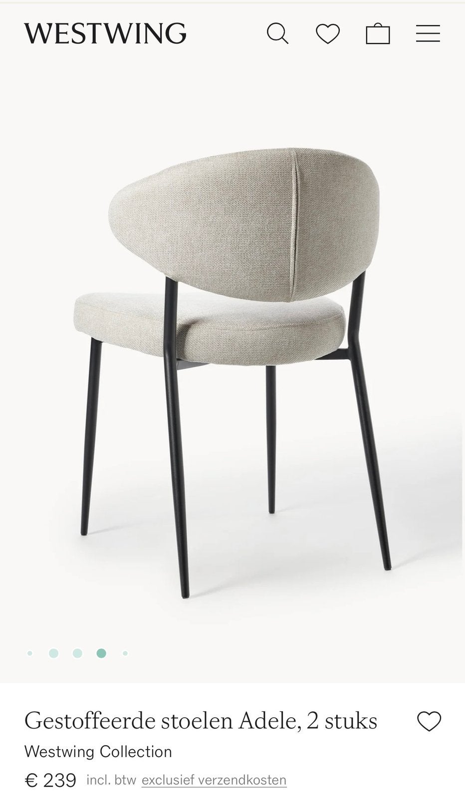 Scandinavische stoffen stoelen, Ophalen, Zo goed als nieuw