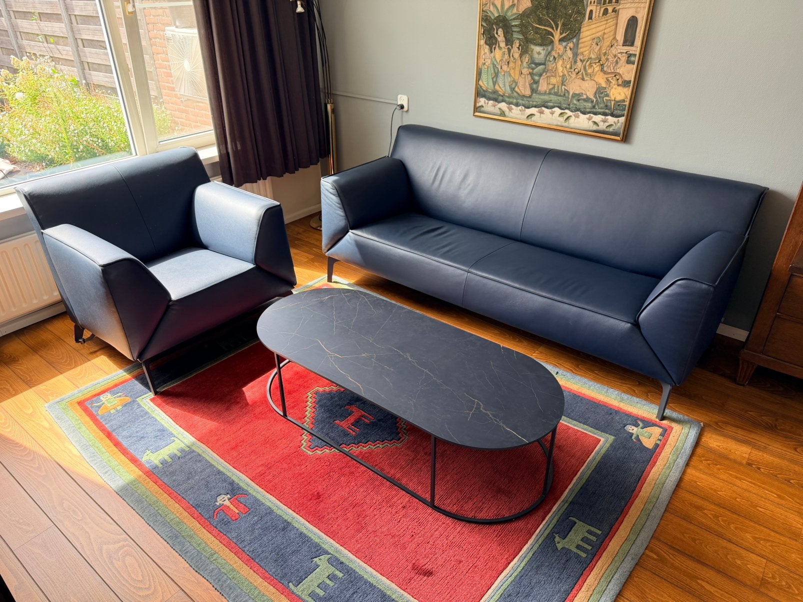 JORI - Pacific pure - zitbank en fauteuil - in nieuwstaat!, Huis en Inrichting, Ophalen of Verzenden, Zo goed als nieuw, Modern