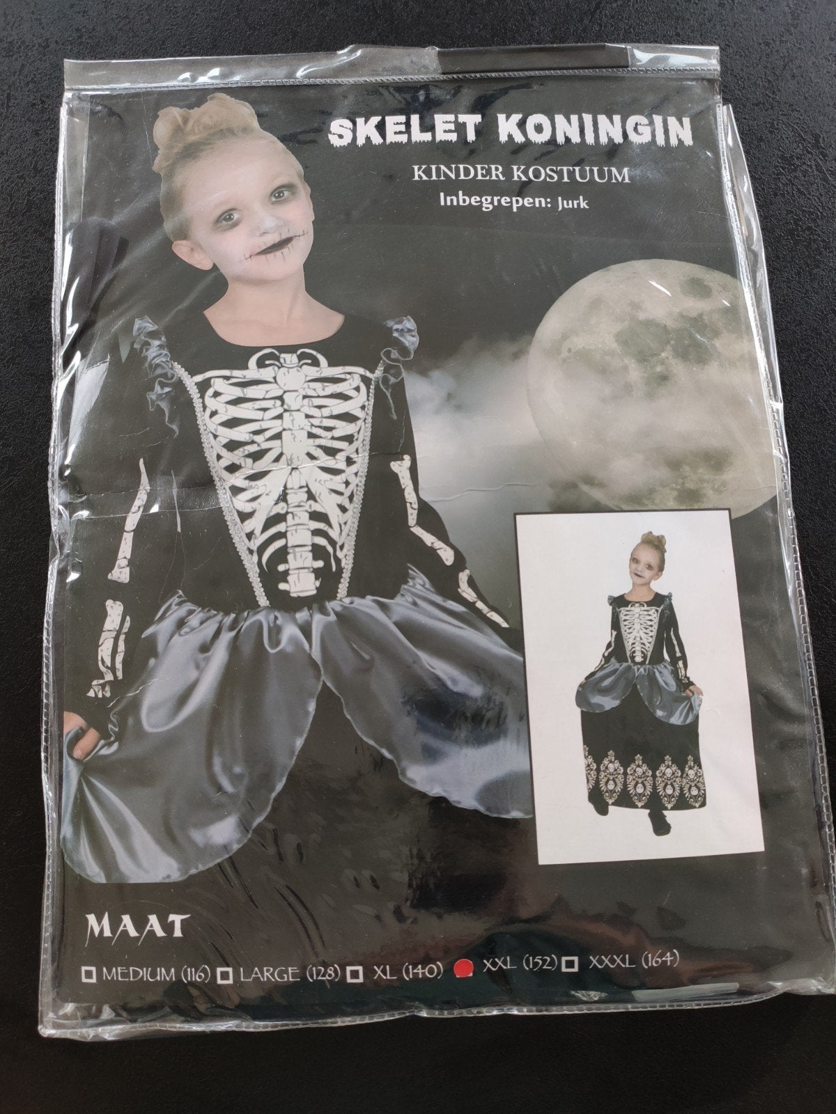 Skelet koningin, Kinderen en Baby's, Ophalen of Verzenden, Zo goed als nieuw, 146 t/m 152, Meisje