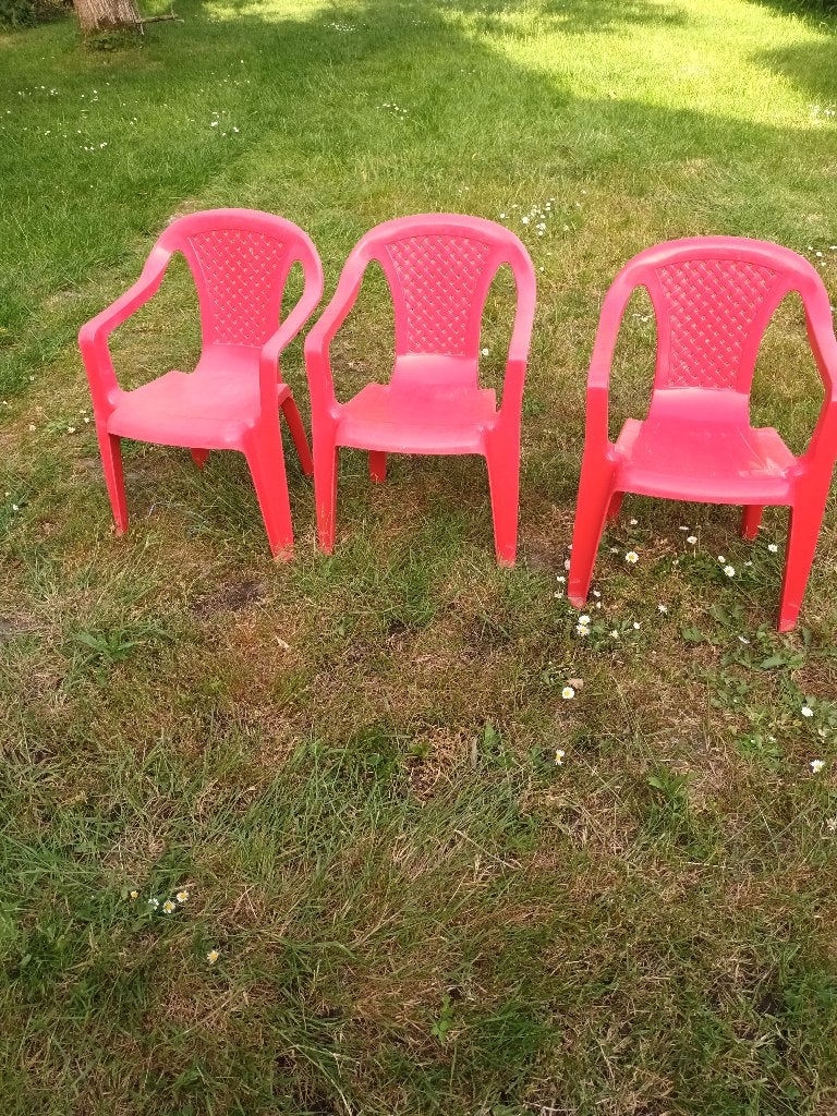 Tuinstoel  kindjes, Ophalen, Gebruikt, Kunststof, Stapelbaar