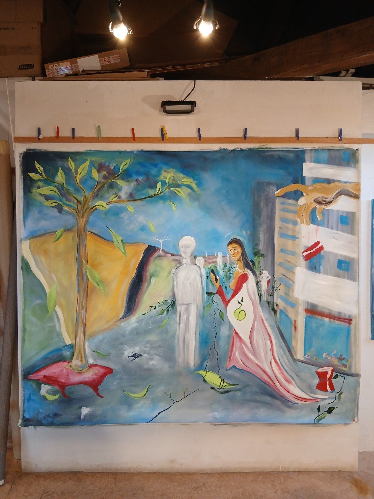 grande toile 200 cm par 160, Hobby & Loisirs créatifs, Peinture, Enlèvement, Toile