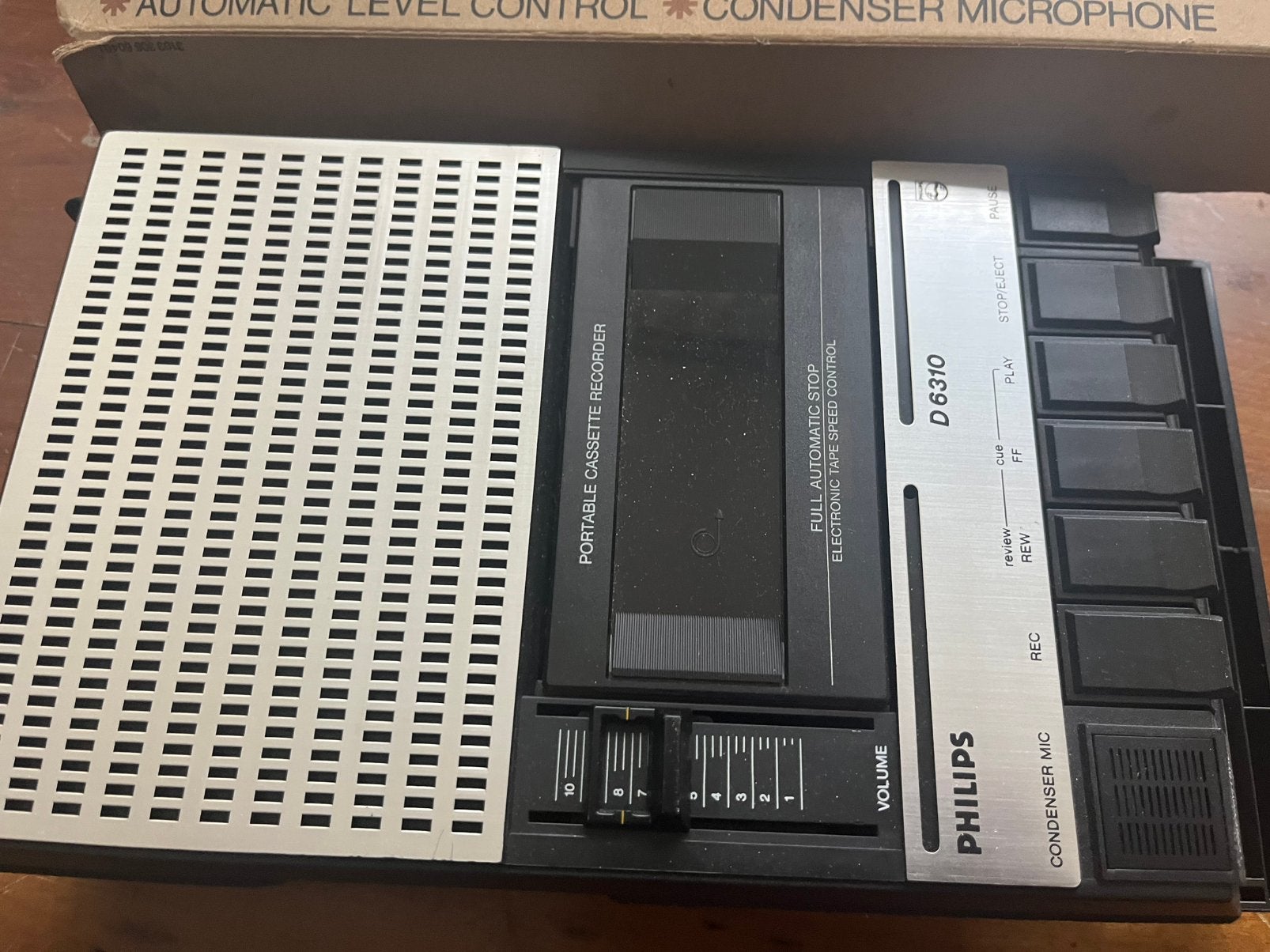 Vintage portable casette recorder philips D6310, Audio, Tv en Foto, Ophalen of Verzenden, Philips