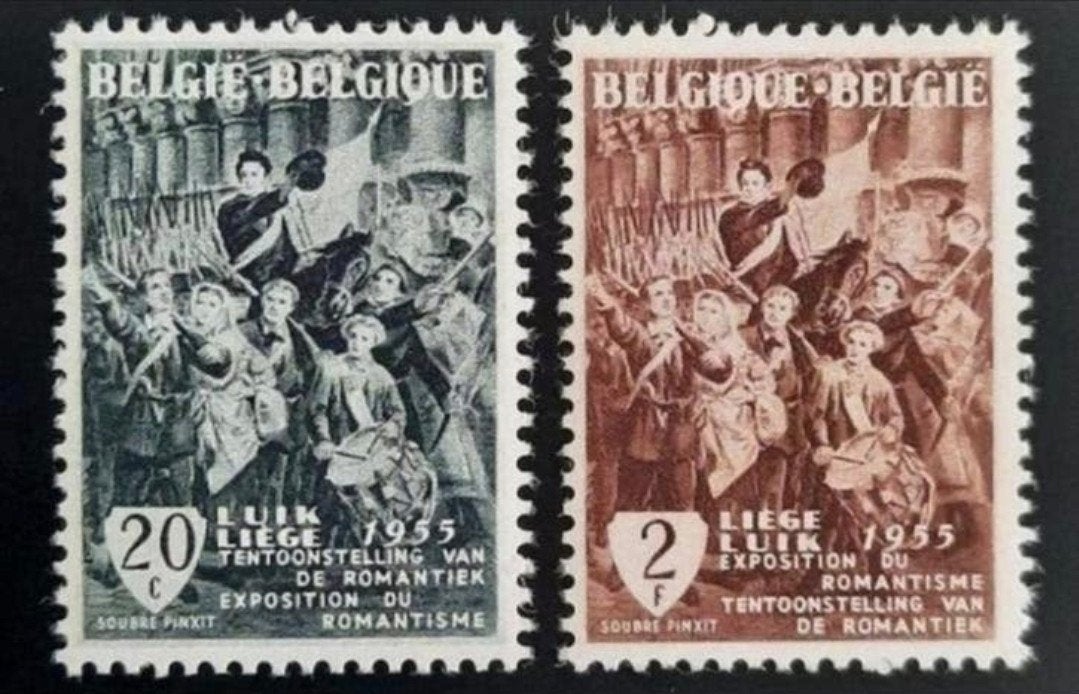 Belgique : COB 971/72 ** Romance à Liège 1955., Sans timbre, Neuf, Enlèvement ou Envoi, Non oblitéré