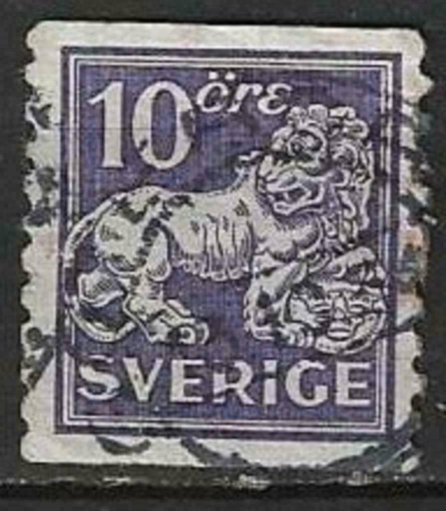 Suède 1923/1926 - Yvert 163 II - Lion - Estampillé (ST), Timbres & Monnaies, Timbres | Europe | Scandinavie, Envoi, Suède, Affranchi