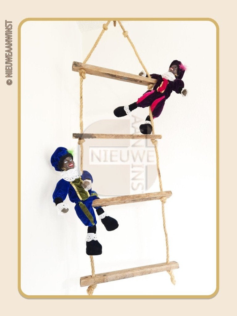 Nostalgische etalage touwladder voor klimpieten - 150cm, Verzenden, Gebruikt