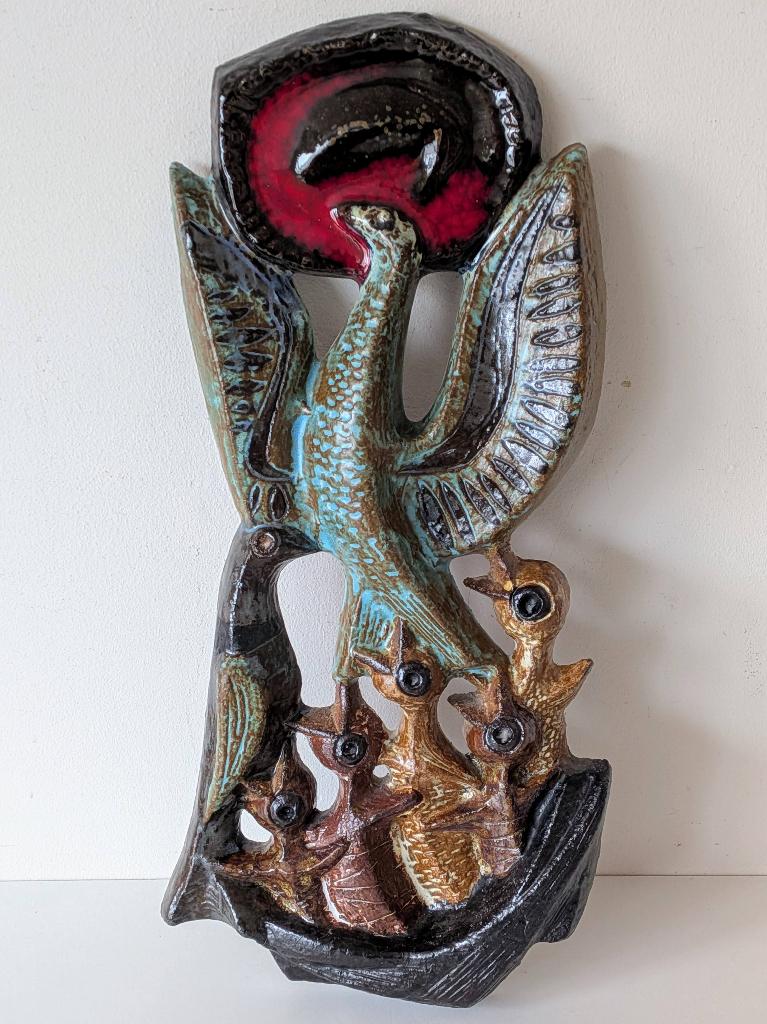 Elie van Damme Amphora wandsculptuur vintage, Antiek en Kunst, Antiek | Keramiek en Aardewerk, Ophalen