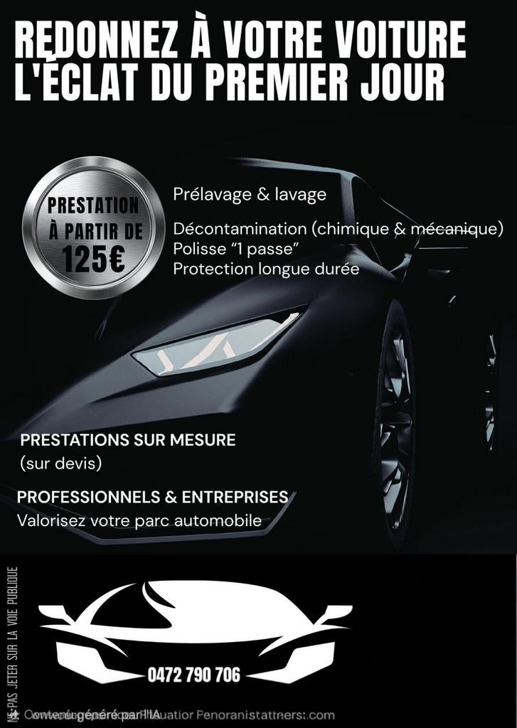 Reconditionement de peinture voiture
