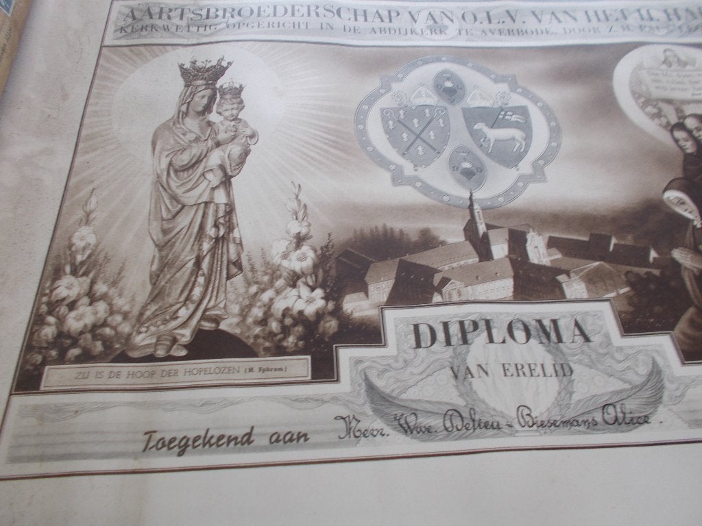 de hoop der hopeloze diploma, Collections, Religion, Enlèvement ou Envoi, Utilisé