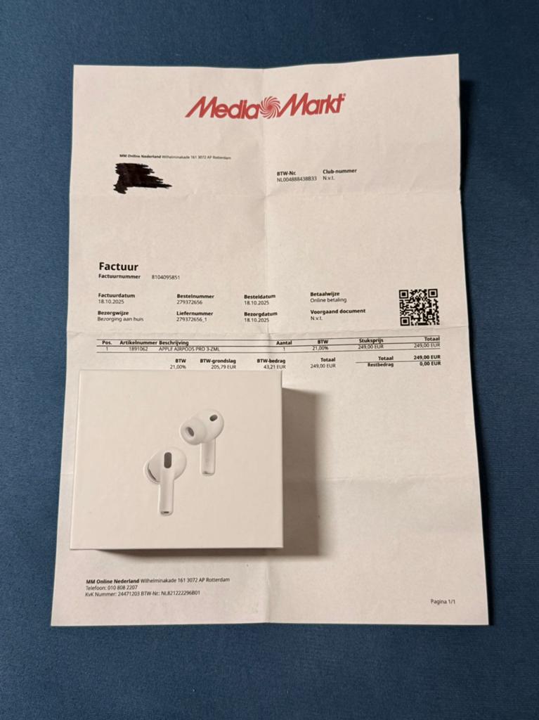 Apple AirPods Pro 3 - Neufs et scellés - avec facture, Neuf, Apple, Blanc, Intra-auriculaires (Earbuds)