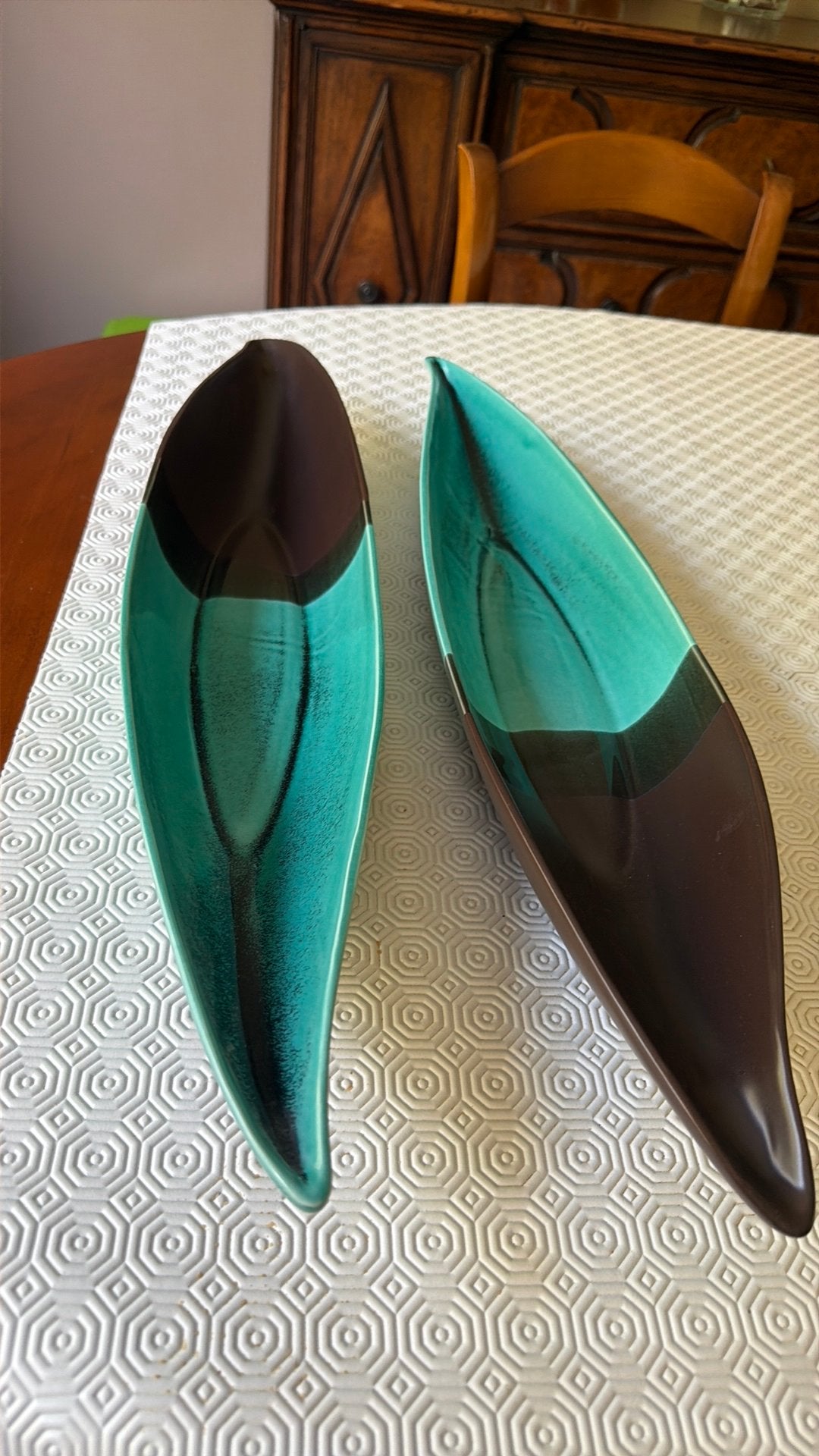 2 plats originaux style villeroy et boch 70 cm apero, Enlèvement