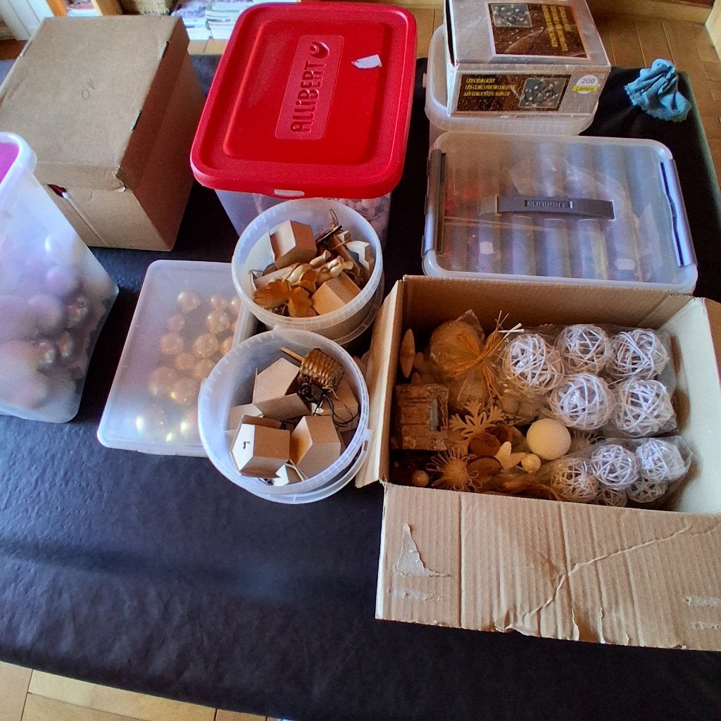 Assortiment kerstboomversieringen, Diversen, Kerst, Ophalen, Zo goed als nieuw