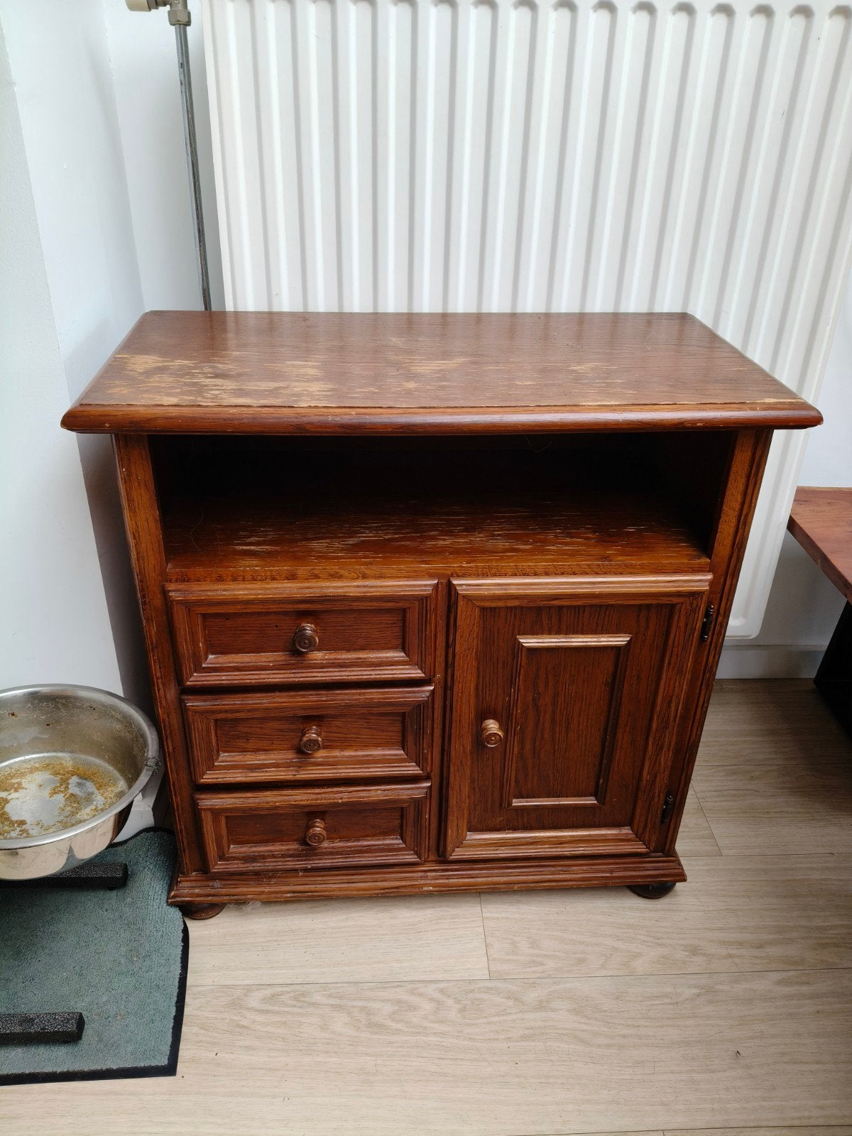 Houten kastje, Ophalen, Gebruikt