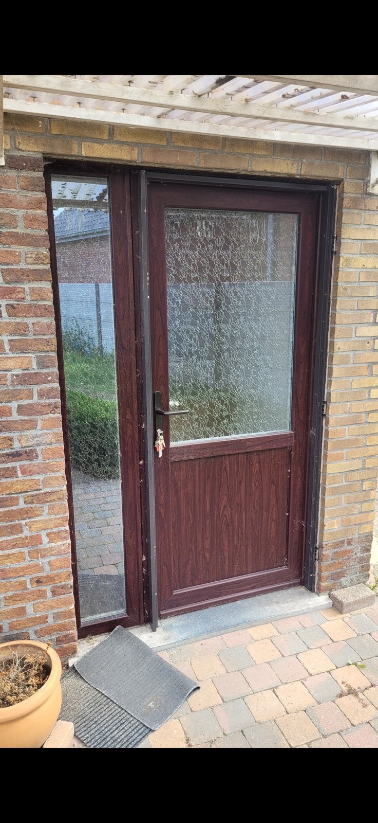 Buitendeur, Ophalen, Gebruikt, 120 cm of meer, Buitendeur