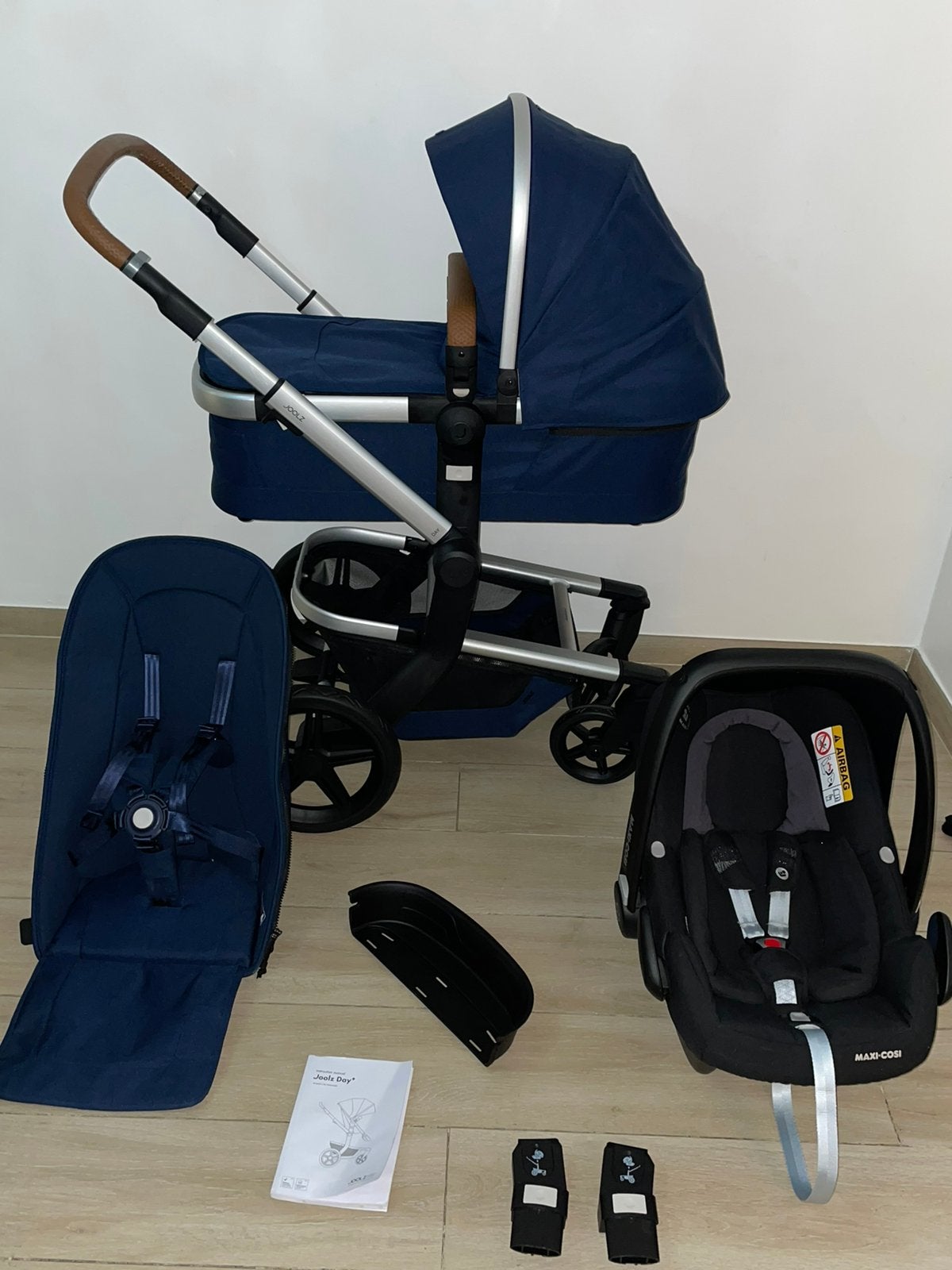 Joolz Day + petrol Blu Kinderwagen 3-in-1 Compleet Set, Kinderen en Baby's, Babygeluk, Ophalen of Verzenden, Zo goed als nieuw