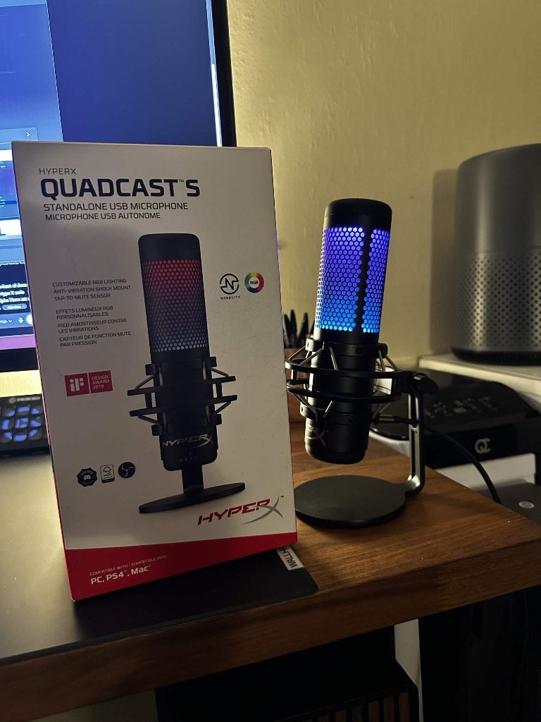 HyperX QuadCast S RGB USB-microfoon, Musique & Instruments, Microphones, Enlèvement ou Envoi, Comme neuf, Micro studio
