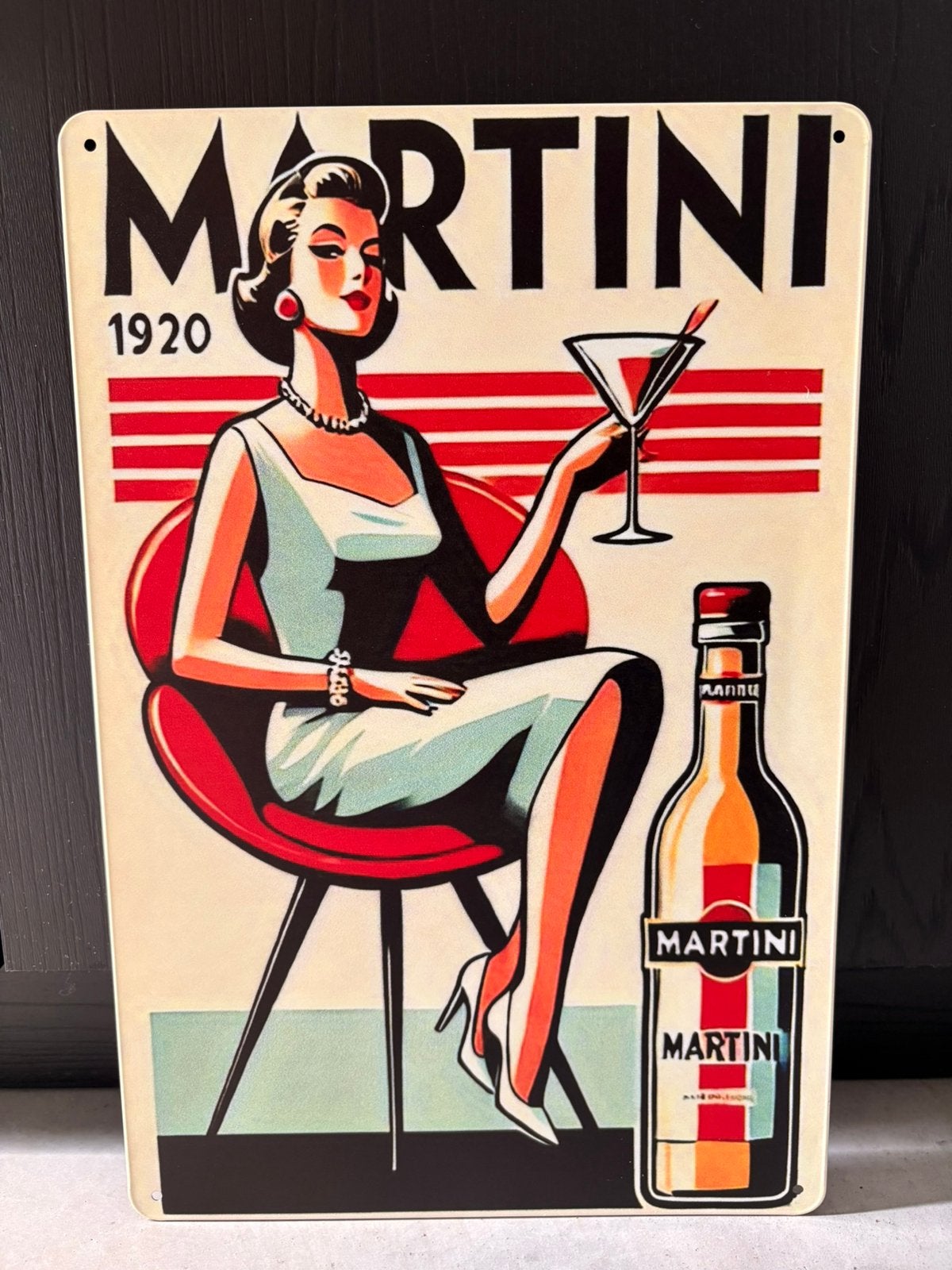 Retro reclamebord Martini, Verzamelen, Ophalen of Verzenden, Nieuw, Reclamebord