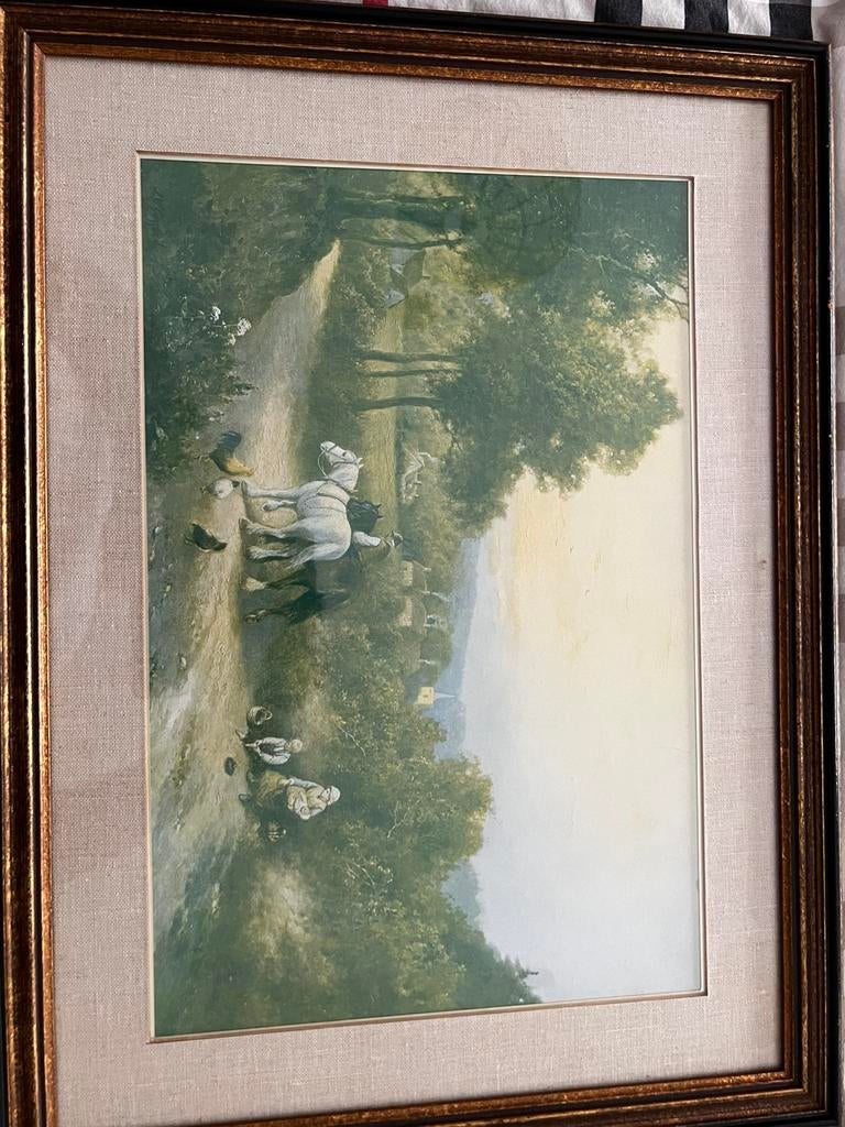 tekening/schilderij - perfecte staat -zie ook tweede gelijke, Antiek en Kunst, Kunst | Schilderijen | Klassiek, Ophalen