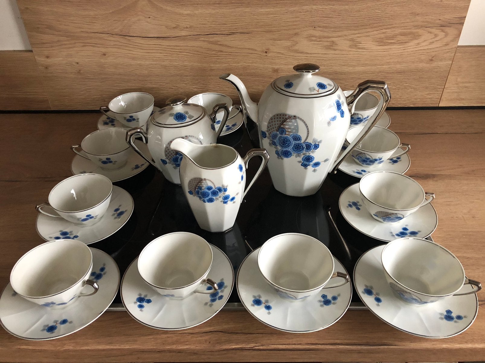 À.Giraud Limoges porseleinen koffieservies., Antiek en Kunst, Ophalen