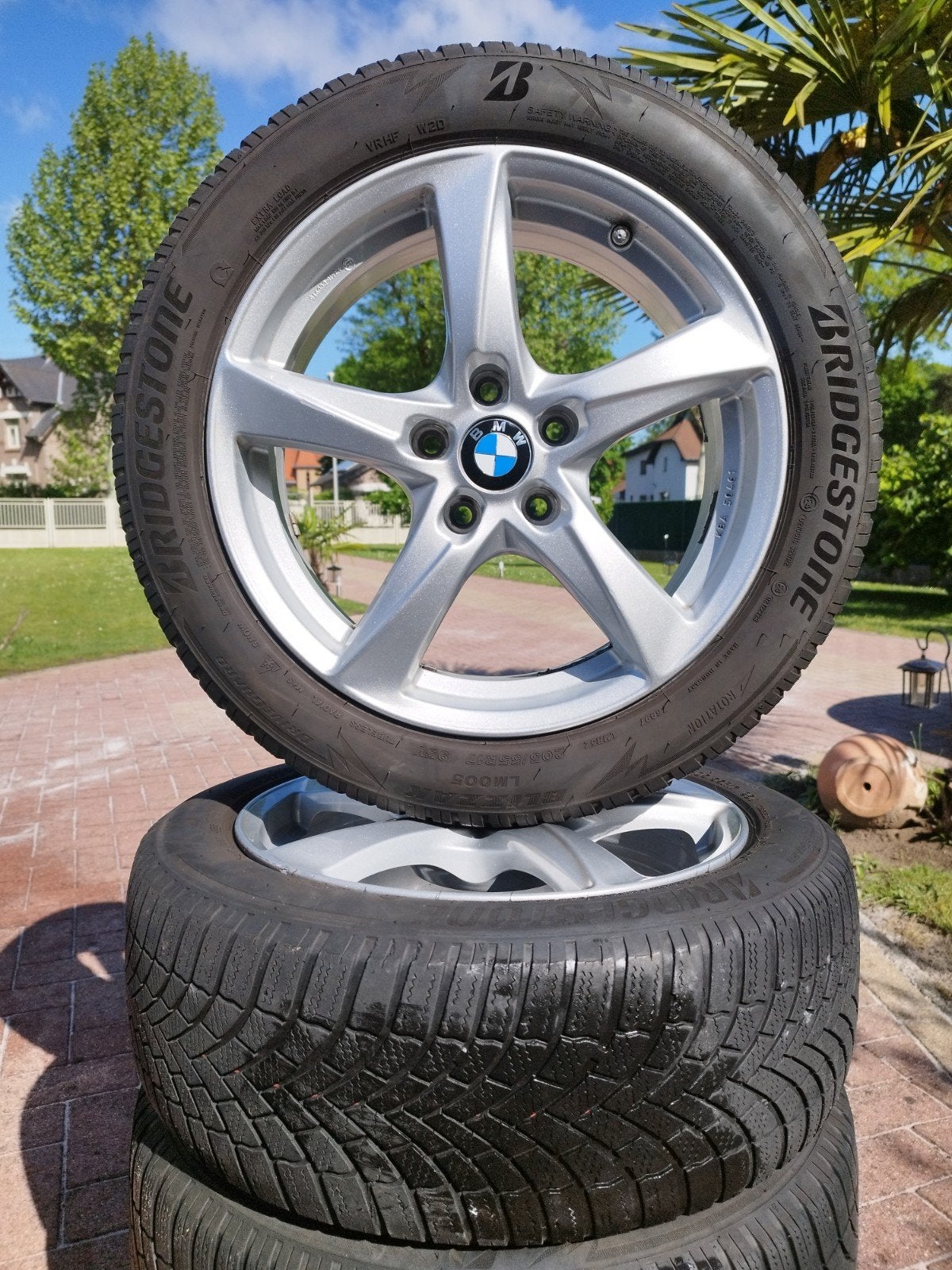 pneus d'hiver 205/55/R17 BMW série 2 5x112+capteurs, Pneus hiver, Véhicule de tourisme, 205 mm, 17 pouces