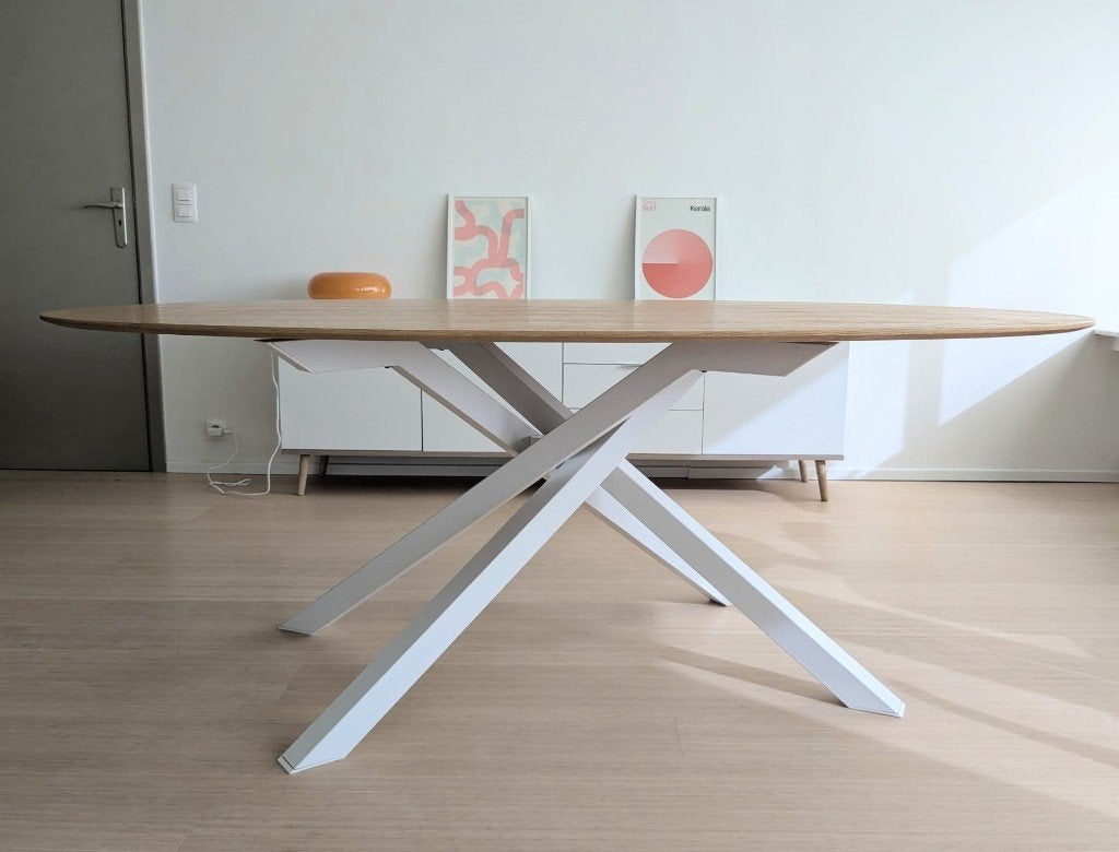witte matrix tafelpoot, Huis en Inrichting, Tafelonderdelen, Ophalen, Zo goed als nieuw, Tafelpoot, 50 tot 100 cm