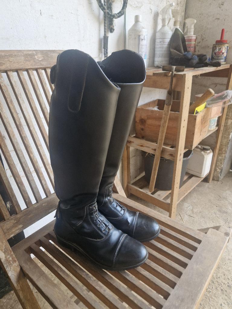 Bottes d'équitation en cuir taille 36, Animaux & Accessoires, Vêtements d'équitation, Enlèvement ou Envoi, Utilisé, Femmes, Chaussures